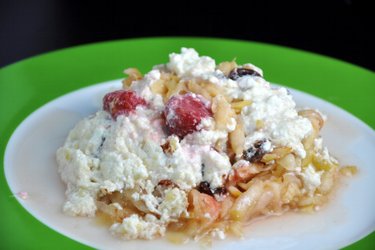 Baked Quark Pudding with Fruit