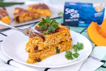 Fit tuna quiche with pumpkin